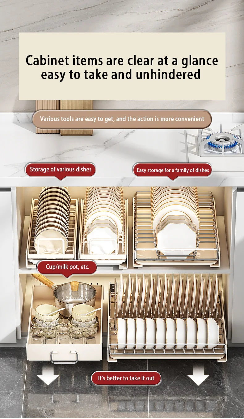 Pull Out Dish Racks