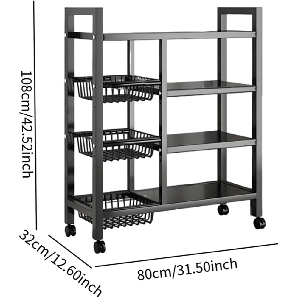 Kitchen Vegetable Basket Trolley