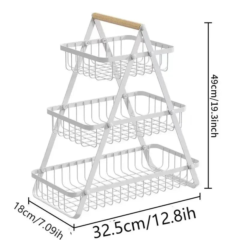 3-Tier Metal Fruit Shelves